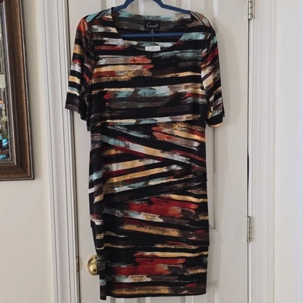 Connected Apparel Tiered Sheath Dress